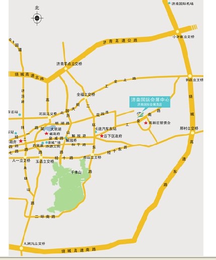濟南國際會展中心交通圖