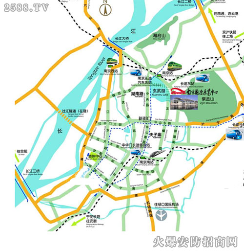 南京國(guó)際博覽中心(河西)交通圖